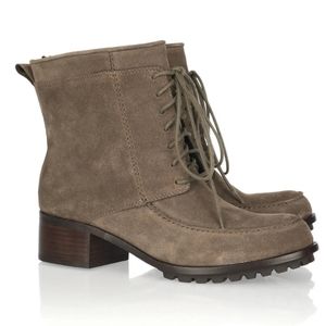 Elizabeth and James Wilda Suede Taupe Ankle Boots